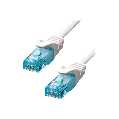 ProXtend - Cordon de raccordement - RJ-45 (M) pour RJ-45 (M) - 5 m - 6 mm - UTP - CAT 6a - IEEE 802.3at - sans halogène, moulé, sans crochet, bloqué - blanc