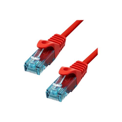 ProXtend - Cordon de raccordement - RJ-45 (M) pour RJ-45 (M) - 7 m - 6 mm - UTP - CAT 6a - IEEE 802.3at - démarré, sans halogène, sans crochet - rouge