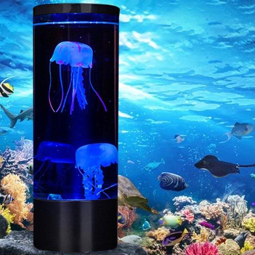 Lumière D'aquarium Cylindrique De Poisson, Simulation D'océan Calme, Prise Usb, Méduse, Lumière Colorée Changeante B