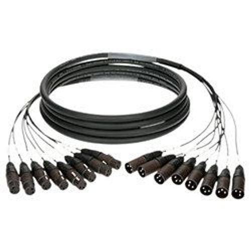Câble multipaires loom 8 canaux analogiques 8x XLR femelle - 8x XLR mâle 3m