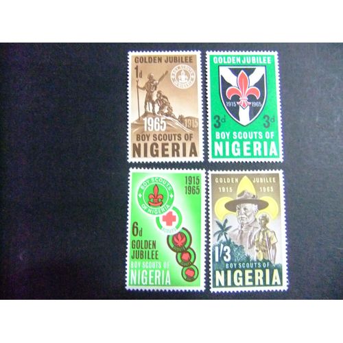 44 Nigeria 1965 / Cincuentenario Scoutismo En Nigeria / Yvert 165 /168 Mh