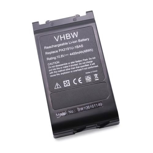 vhbw Li-Ion Batterie 4400mAh (10.8V) noire pour ordinateur, pc Toshiba Satellite Pro 6000, 6050, 6070, 6100 comme PA-3191U-3BRS, PABAS012.