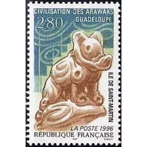 1 Timbre France 1996, Neuf - Civilisation Des Arawaks (Guadeloupe) - Yt 2988