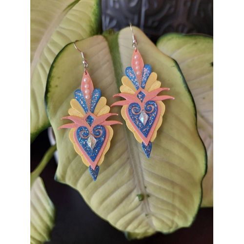Boucles D'oreilles Colorées Paillettes