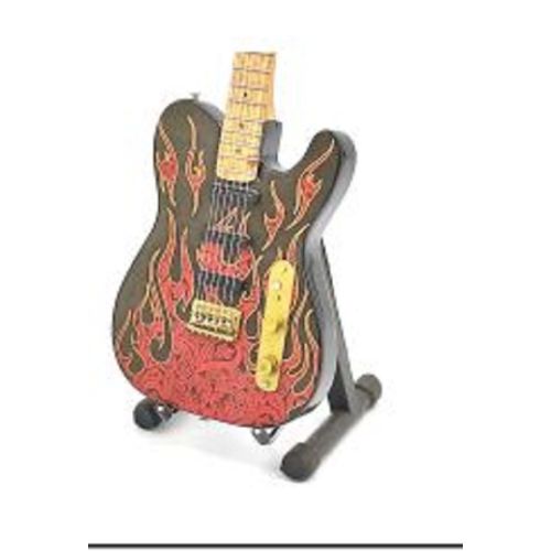 Decoration Guitare Miniature 22 Cm Avec Son Chevalet Tribute Anni Sessanta
