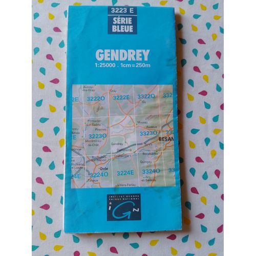 Carte Ign Série Bleue Gendrey N° 3223 (Haute-Saône)