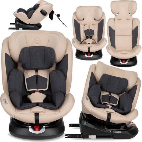 Momi Emi Siège Auto Évolutif Pivotant 360°- I-Size 0-36kg | 40-150cm | Isofix Top Tether - Beige