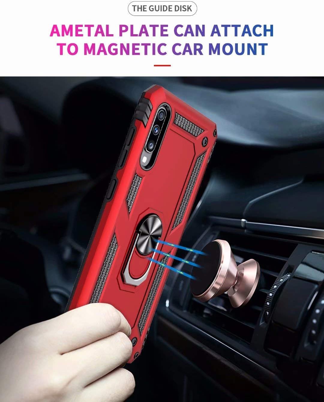 Coque Samsung Galaxy A70 Avec Aimant Anneau Support, 360 Do... - 4