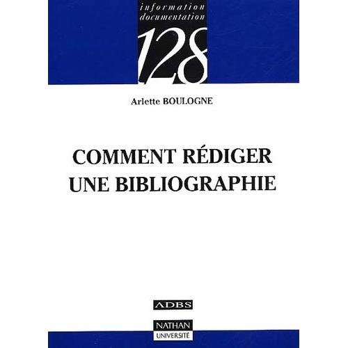 Comment Rédiger Une Bibliographie