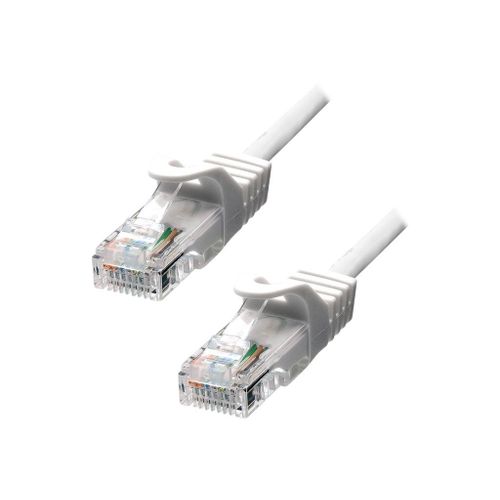 ProXtend - Cordon de raccordement - RJ-45 (M) pour RJ-45 (M) - 50 cm - 5.4 mm - UTP - CAT 5e - moulé, sans crochet, bloqué - blanc