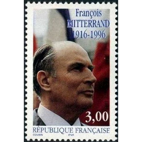1 Timbre France 1997, Neuf - François Mitterrand (1916-1996) - Yt 3042