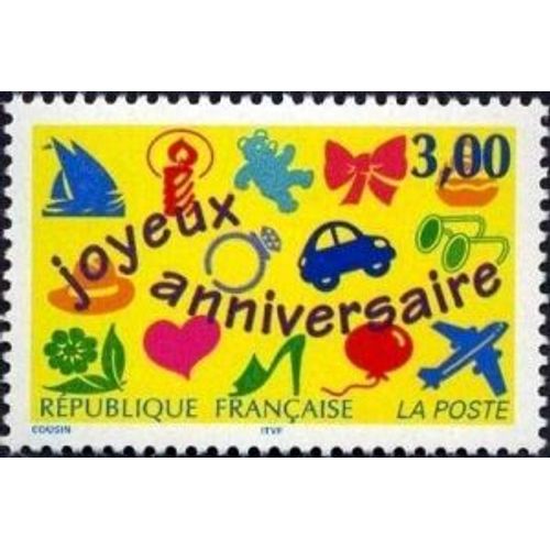 1 Timbre France 1997, Neuf - Joyeux Anniversaire- Yt 3046