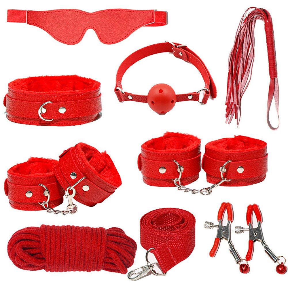 8 pièces Boîte Set Jeu De Rôle Menottes Poitrine Clip Boule Adulte Jouet  Sexuel Rouge Et Blanc Couleur Contrastant Infirmière Produits SM , Mignon  Sexy Jouets , Adulte Jouet Sexuel