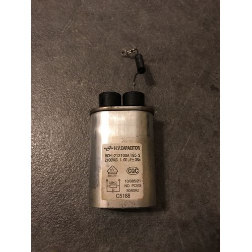 H.V capacitor HCH-21200A T85S 2100VAC 1micro farad pour micro ondes