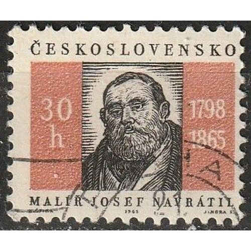 Timbre Tchécoslovaquie Oblitéré: Josef Navrátil, Peintre Décorateur 1965 N° 1426