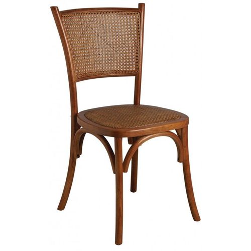 Chaise En Hêtre Et Rotin, Dossier En Cannage