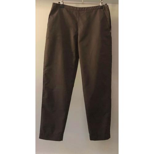 Prada Pantalon Marron Coton Mélangé Satiné T.36