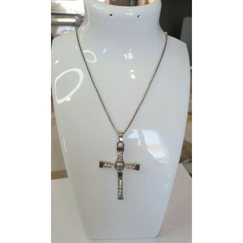 Collier Croix Fast And Furious Argente !