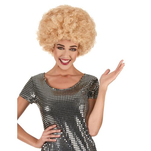 Perruque Afro Disco Blonde Confort Adulte