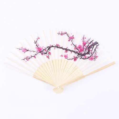 1pc Nouveau Vintage Bambou À Main Fleur Ventilateur Pliant Ventilateur Chinois Feng Shui Fleur De Prunier Creux Ventilateur Danse Événement & Fête Cadeaux