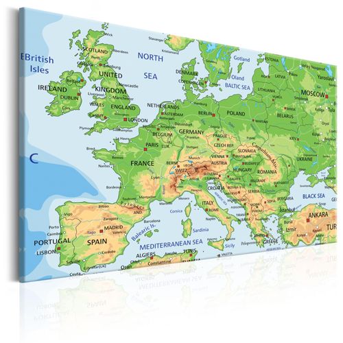 Tableau Cartes du monde Map of Europe 90 x 60 cm