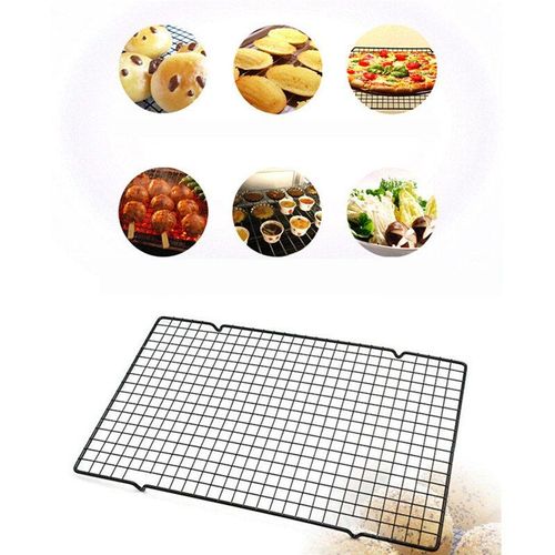 Grille de refroidissement antiadhésive en acier inoxydable, pour tarte, biscuits, biscuits, plaque de cuisson