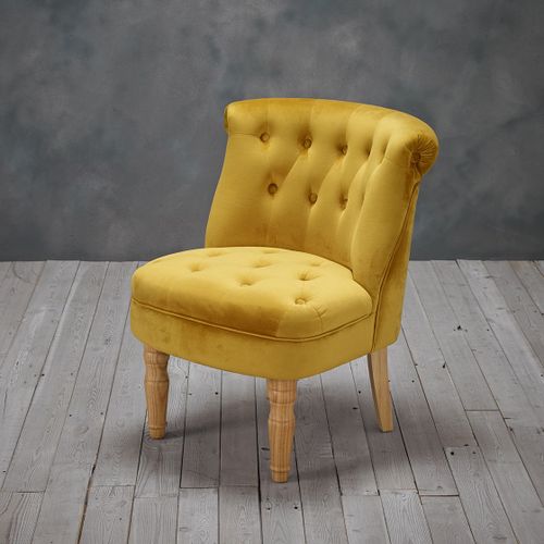 Velvet De Moutarde De Chaise De Lottie