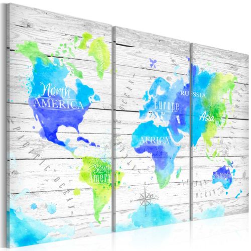 Tableau Cartes du monde Voyages colorés 60 x 40 cm