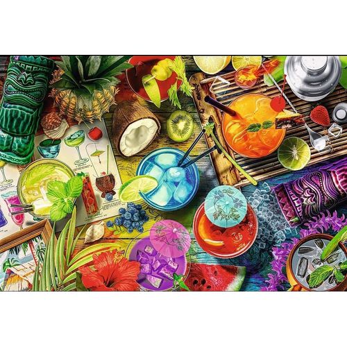 Puzzle En Bois - Cocktails Colorés - 501 Pièces