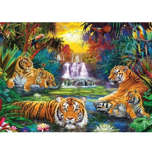 Puzzle Pièces Xxl - Tiger's Eden - Puzzle 500 Pièces