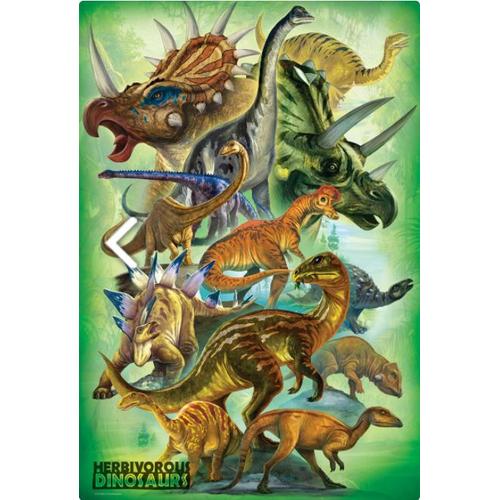 Puzzle Pièces Xxl - Dinosaures Herbivores - Puzzle 100 Pièces