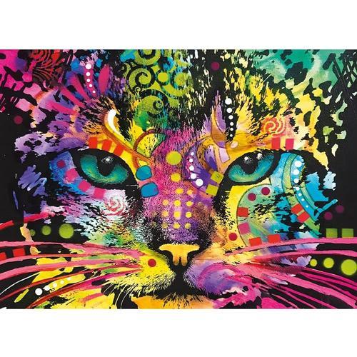 Puzzle En Bois - Colourful Cat - 1000 Pièces