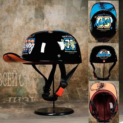 Taille M - Casque Moto Rétro Casque Moto Casque Scooter Vintage Demi Visage Motard Moto Crash Moto Casque Casco Moto