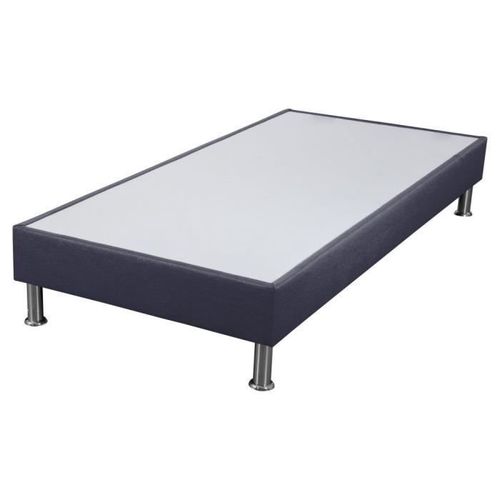 Sommier Tapissier + Pieds Sp18 Volcan 90x200 Lattes Bois Massif - H.18 Cm