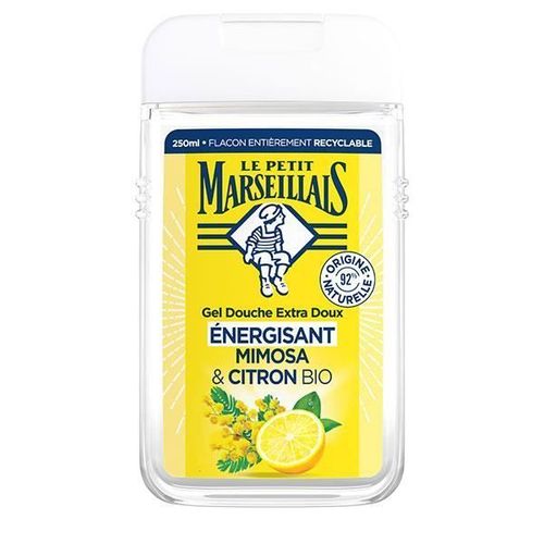 Gel Douche Extra Doux Mimosa & Citron Bio - Le Petit Marseillais - 250 Ml - Ph Neutre - 92% Ingrédients Naturels 