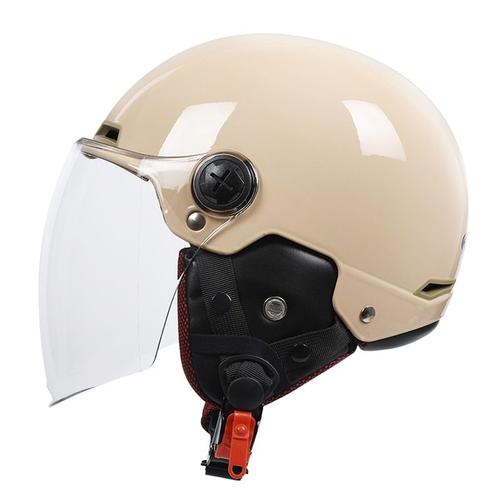 Ifre A - Yema Moto Rcycle Demi Casque Homme Femme Vintage Amovible Scooter Casque Cyclisme Vélo Moto Électrique Visage Ouvert Casques De Sécurité