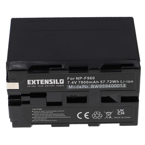 EXTENSILO 1x Batterie compatible avec Sony MiniDV DCR-VX2100, HVR-HD1000E, DCR-VX70 appareil photo, reflex numérique (7800mAh, 7,4V, Li-ion)