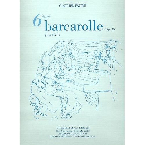6ème Barcarolle Opus 70 Pour Piano