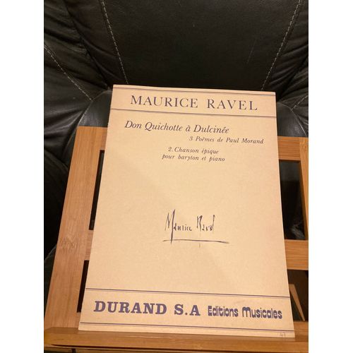 Ravel Chanson Épique Don Quichotte N°2 Partition Baryton Piano Éditions Durand