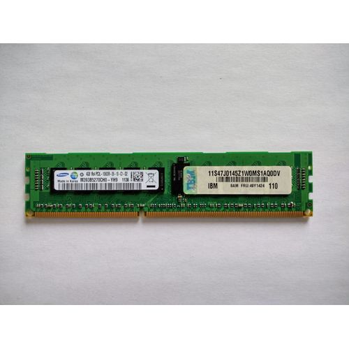 Samsung RDIMM 4GB 1Rx4 PC3L 10600R 09 10 C1 D2 - M393B5270CH0-YH9