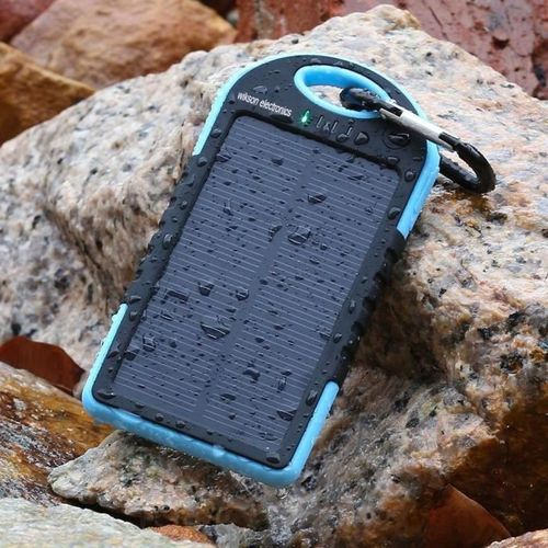 Chargeur Solaire Waterproof Bleu