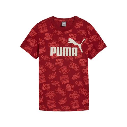 Tee Shirt Manches Courtes Puma B Ess+Mid90s Aop Tee Rouge