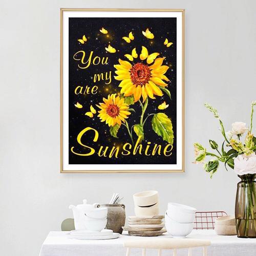 Peinture De Diamant En Cristal Rondd 5d, Kits De Mosaïque De Tournesol Jaune, Dessin D'art Mural Artisanal, Décoration De Maison, Cadeau, Bricolage, 30x40cm