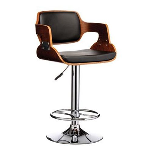 Tabouret De Bar Avone - Accoudoirs En Bois De Noyer