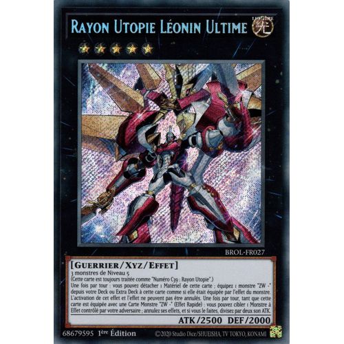 Yu Gi Oh Brol Fr027 Rayon Utopie Léonin Ultime Secrète Rare