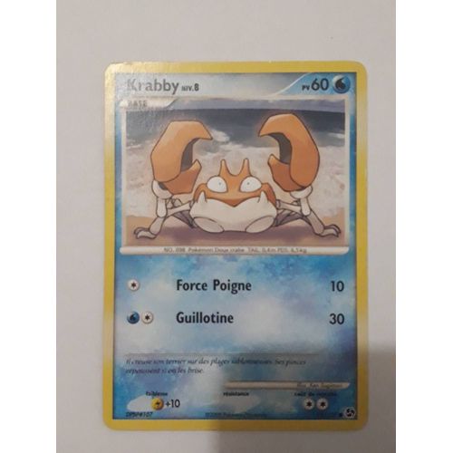 Pokemon - Carte Krabby - Niv 8 Pv 60 75/106