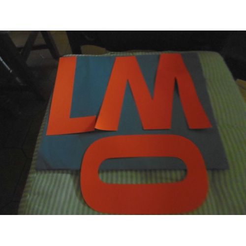 Lettres Adhesives Fluo Orange 200mm Color Fix :L/M/O Lot De 7