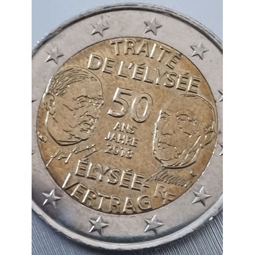 Piéce De 2 Euros Traité De L,Élysée