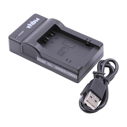 vhbw Chargeur de batterie USB pour caméra compatible avec Panasonic Lumix DMC-FZ100, DMC-FZ150, DMC-FZ40, DMC-FZ45, DMC-FZ47, DMC-FZ48, DMC-FZ72