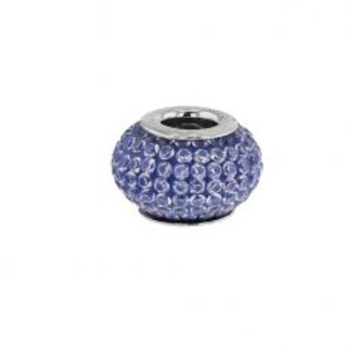 Charm Baci Belli Oxydes De Zirconium Bleus Ag 925 Rhodié